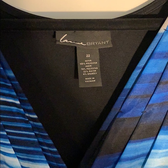 Lane bryant sleeveless blue patterned dress - Picture 2 of 6